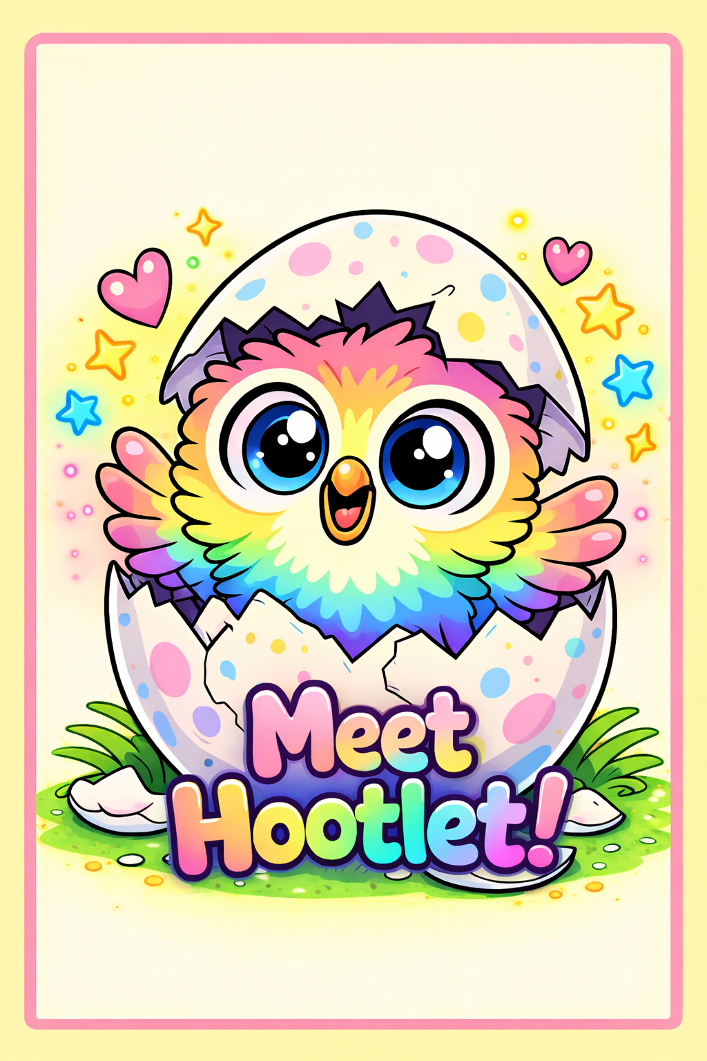 Meet Hootlet card artwork for the TFA Kidz mascot
